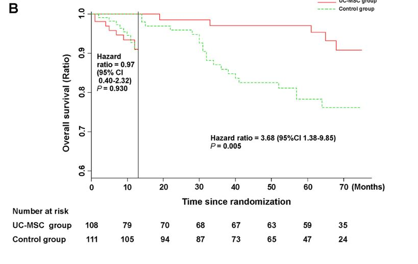 間充質干細胞顯著改善了失代償性肝硬化的肝功能及長期生存率