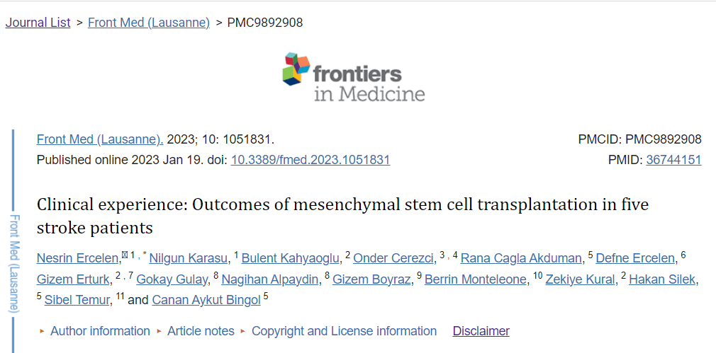 醫(yī)學(xué)前沿:間充質(zhì)干細(xì)胞移植治療五例腦卒中的臨床結(jié)果 醫(yī)學(xué)前沿:間充質(zhì)干細(xì)胞移植治療五例腦卒中的臨床結(jié)果