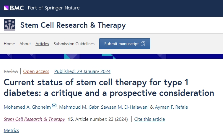 干細胞治療1型糖尿病的現狀：我們未來期盼什么？