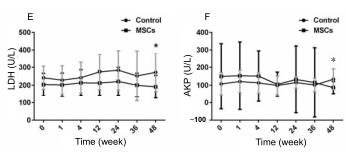 人臍帶間充質(zhì)干細胞（hUC-MSC）治療對肝硬化失代償期患者肝功能的影響