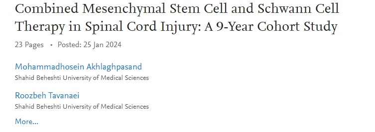 間充質干細胞和雪旺細胞聯合治療脊髓損傷：一項為期9年的隊列研