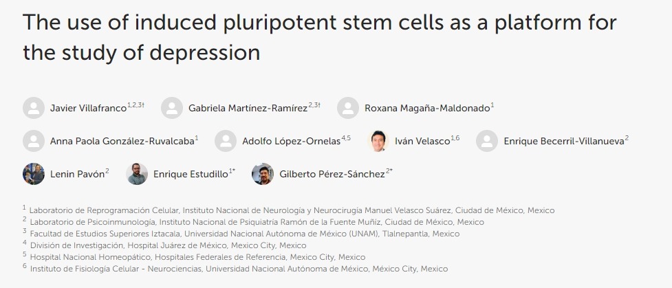 利用誘導(dǎo)性多能干細胞作為研究抑郁癥的平臺