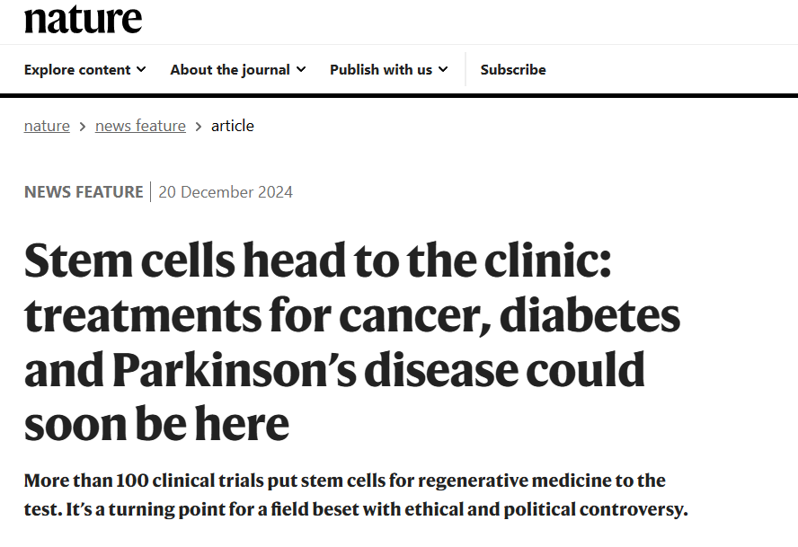 《nature》:干細胞進入臨床,帕金森、糖尿病的治療可能很快會實現(xiàn) 《nature》:干細胞進入臨床,帕金森、糖尿病的治療可能很快會實現(xiàn)