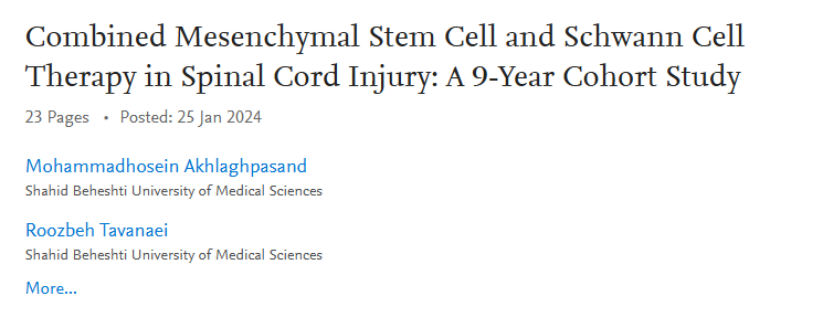 間充質干細胞和雪旺細胞聯合治療脊髓損傷:一項為期 9 年的隊列研究 間充質干細胞和雪旺細胞聯合治療脊髓損傷:一項為期 9 年的隊列研究