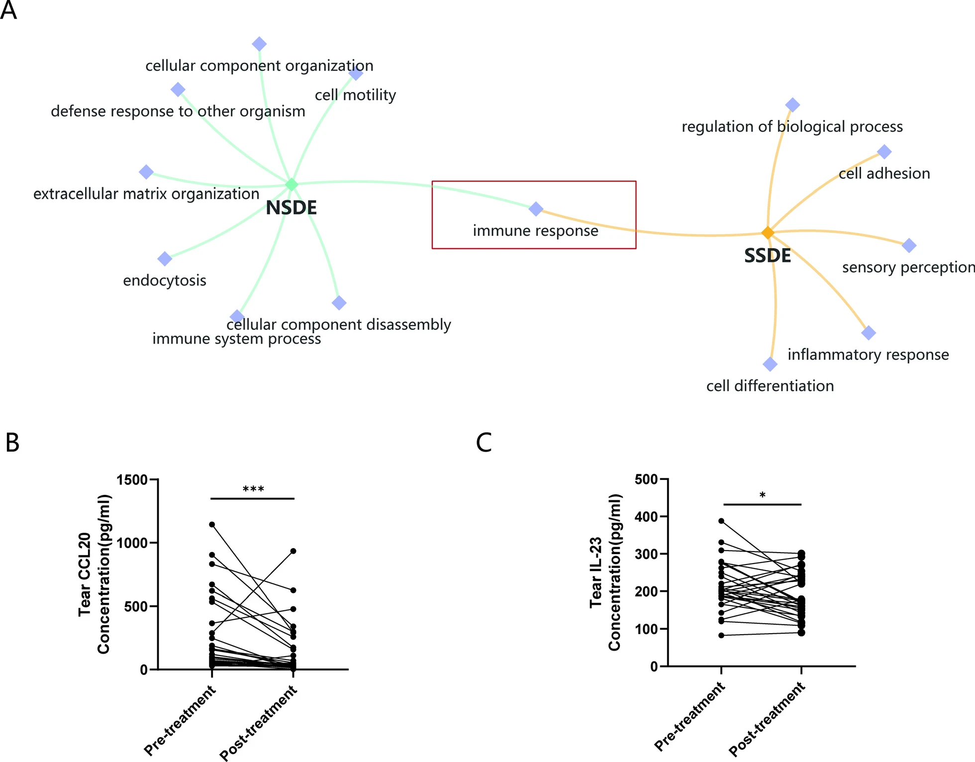 圖4：MSCs治療的NSDE組和SSDE組的聯合分析。