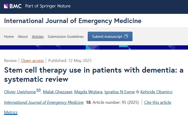 干細胞療法憑借其多種治療機制，有望為癡呆癥的新型療法鋪平道路