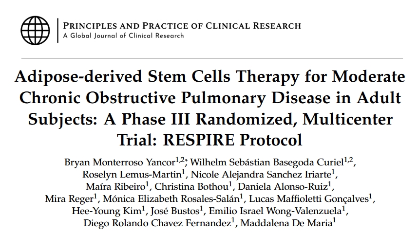 脂肪干細胞治療成人中度慢性阻塞性肺病：一項III期隨機、多中心臨床試驗：RESPIRE方案