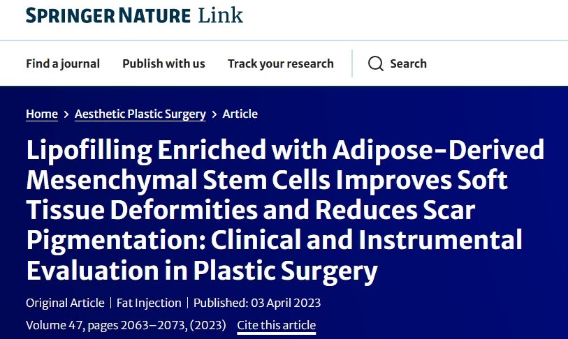 富含脂肪間充質(zhì)干細胞的脂肪填充技術可改善軟組織畸形并減少疤痕色素沉著：整形外科的臨床和器械評估