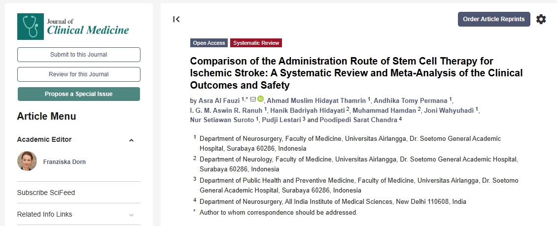 缺血性卒中干細胞治療給藥途徑的比較：臨床結(jié)果和安全性的系統(tǒng)評價與薈萃分析
