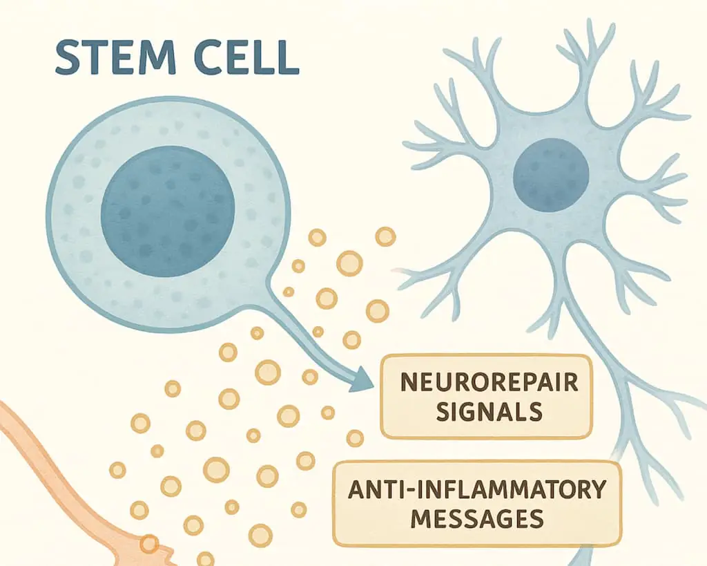 MSCs可能不會(huì)直接“修復(fù)”神經(jīng),但通過(guò)影響周圍環(huán)境,它們可以幫助改善神經(jīng)代謝和功能。 MSCs可能不會(huì)直接“修復(fù)”神經(jīng),但通過(guò)影響周圍環(huán)境,它們可以幫助改善神經(jīng)代謝和功能。