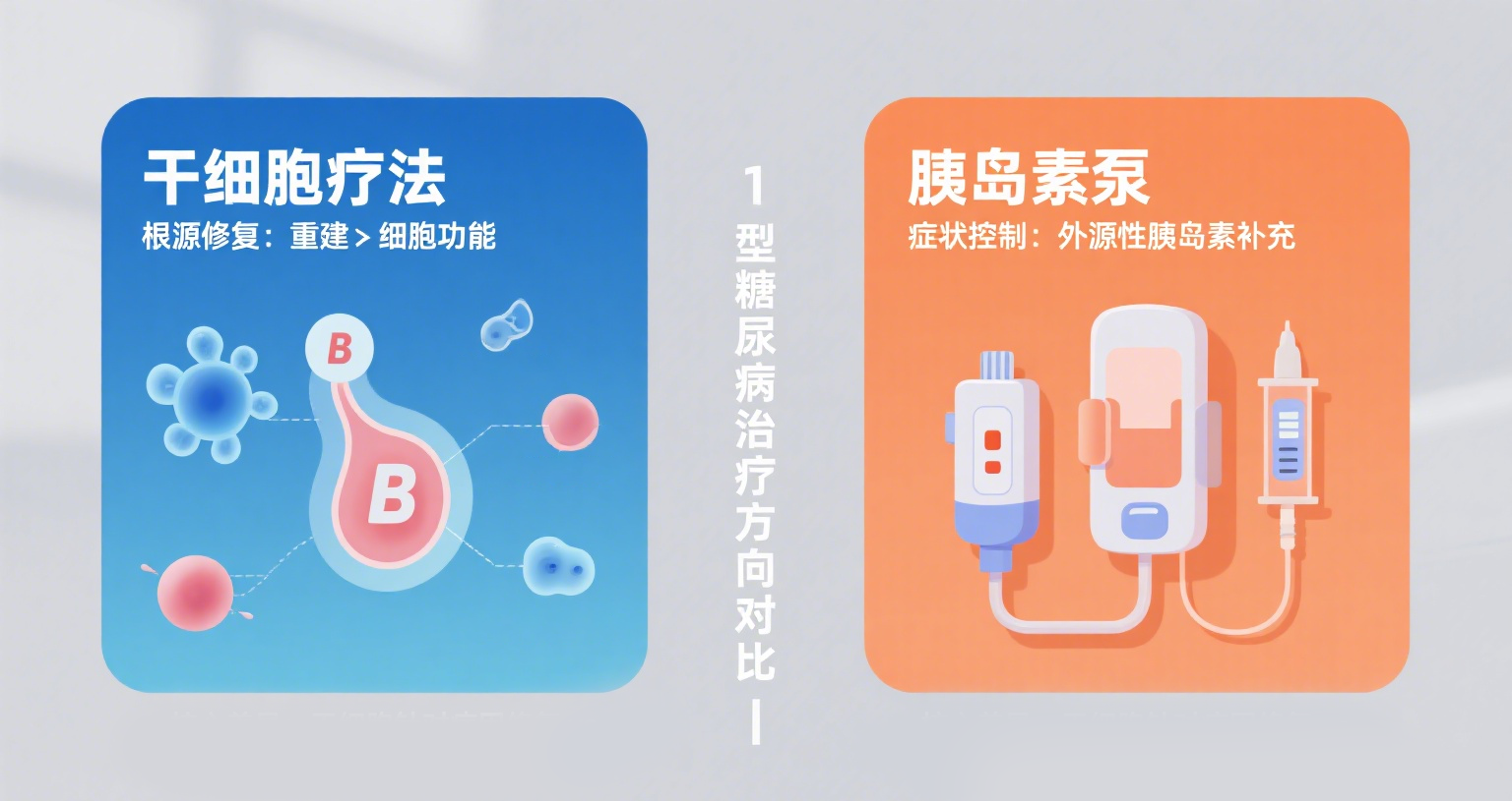 干細胞療法vs胰島素泵｜1型糖尿病的未來治療方向?qū)Ρ? class=