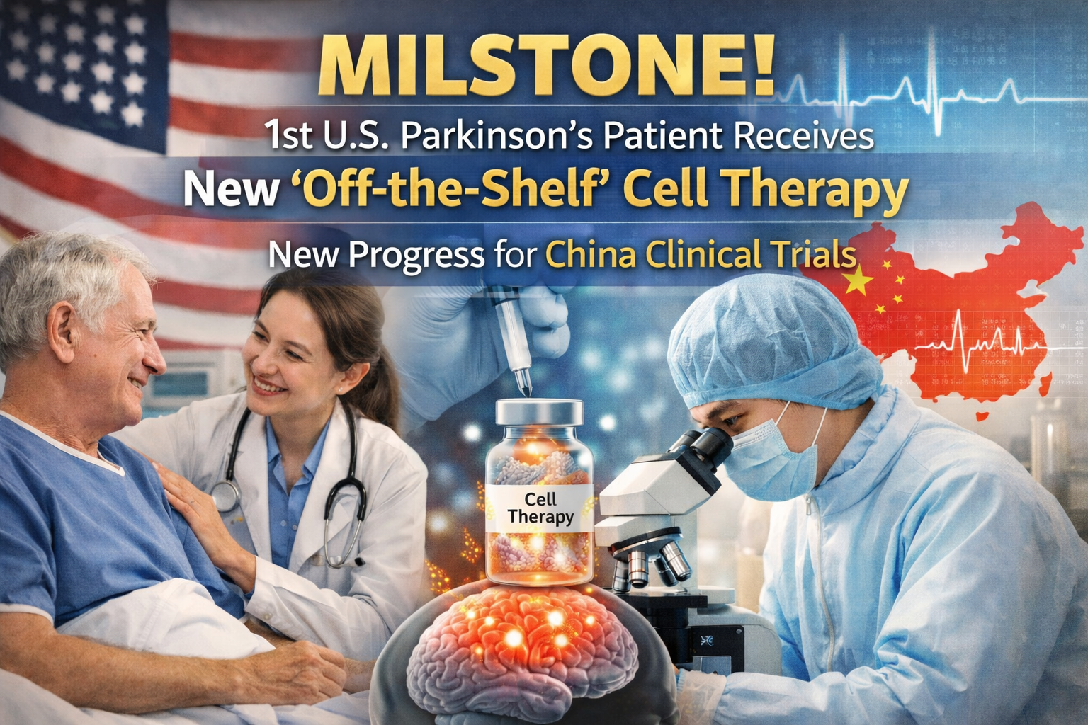 里程碑！美國首位帕金森病患者接受新型“即用型”細(xì)胞療法，中國臨床亦迎新進(jìn)展